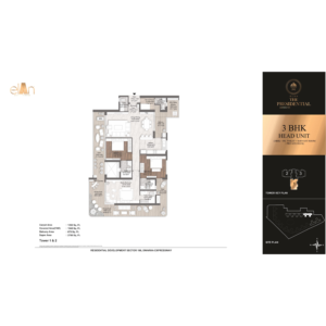 Elan The Presidential 3BHK Floor Plan 2700Sq.Ft