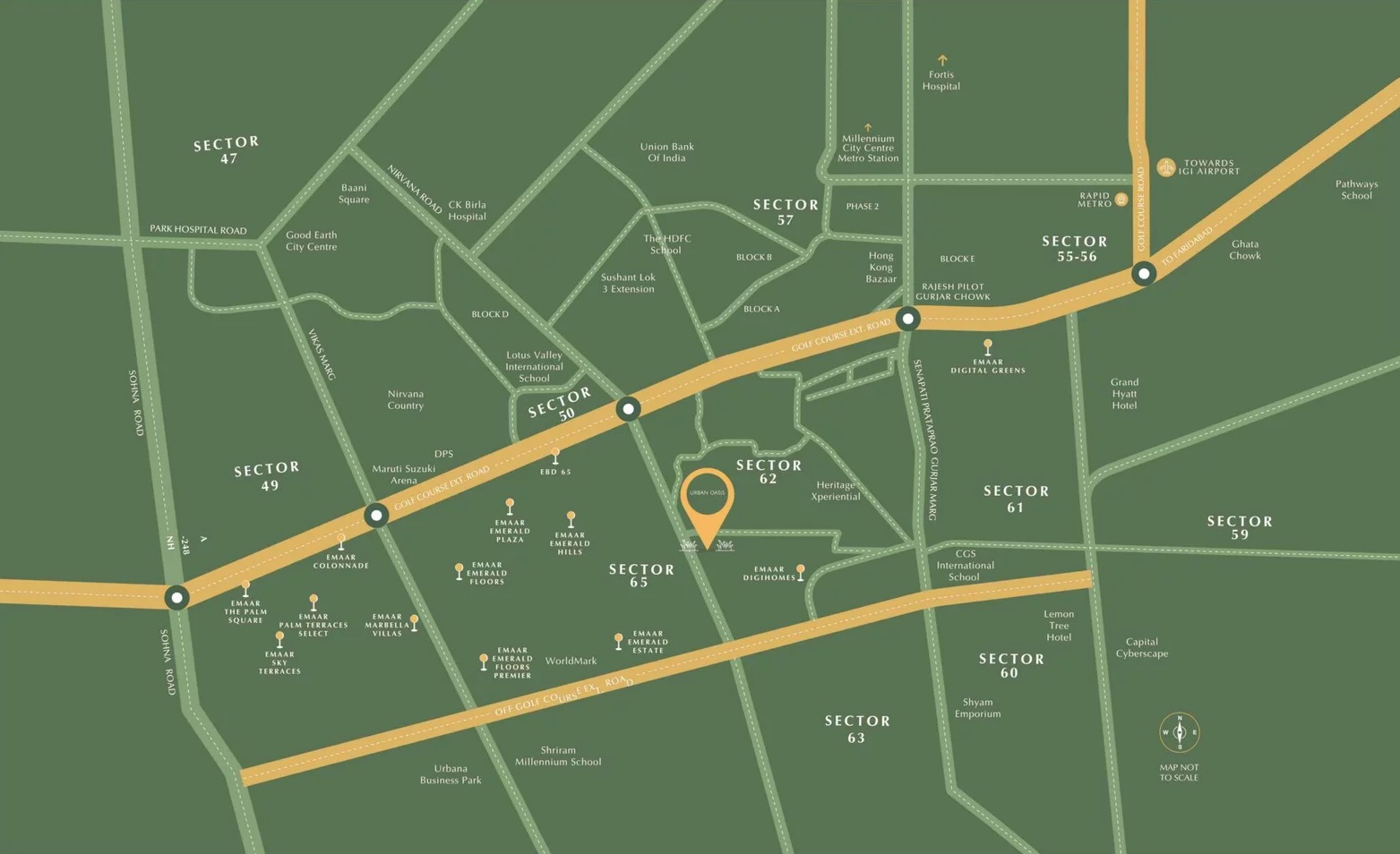 Emaar-Urban-Oasis-Location-Map