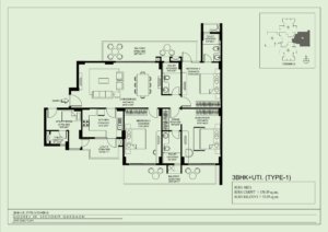 Godrej Arista 3.5BHK Floor Plan Type 1