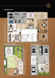 MRG Crown 3 BHK Type C Basment Floor Plan