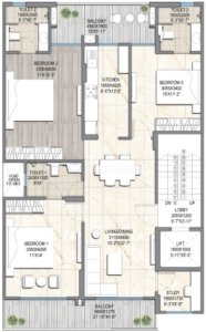 TYPE A (1st TO 4th FLOOR PLAN)