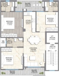 TYPE B (1st TO 4th FLOOR PLAN)