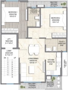 TYPE C (1st TO 4th FLOOR PLAN)
