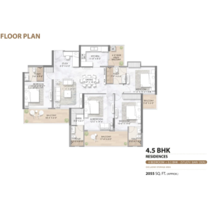 M3M-Capital-4-BHK-Floor-Plan-2055-Sq.Ft_