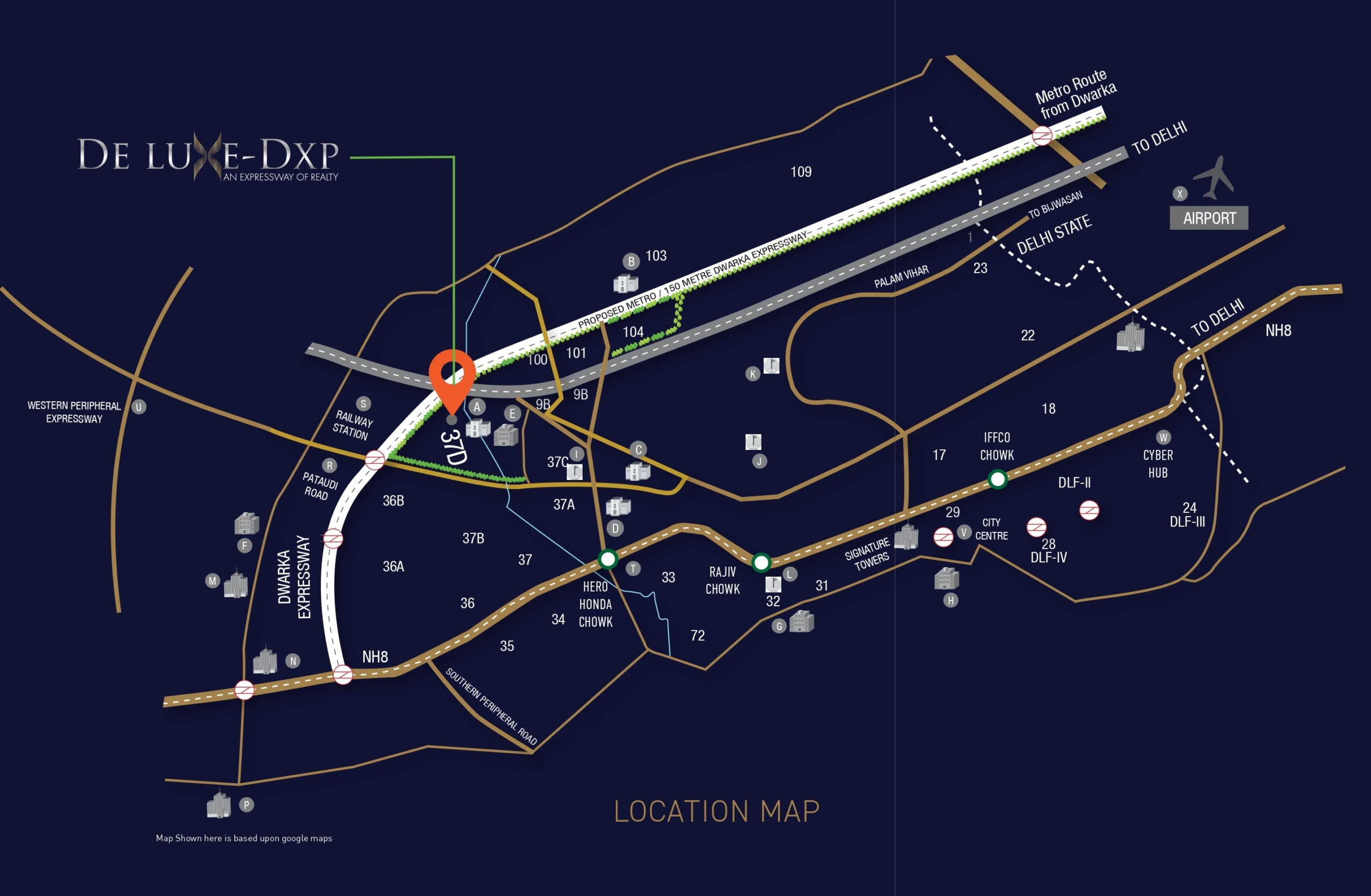 Signature Global De-Luxe DXP Location Map