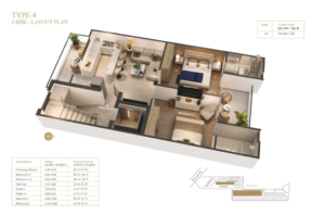 Suncity-vatsal-valley-floor-plan-2-bhk-type-4