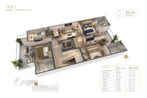 Suncity-vatsal-valley-floor-plan-3-bhk-type-2