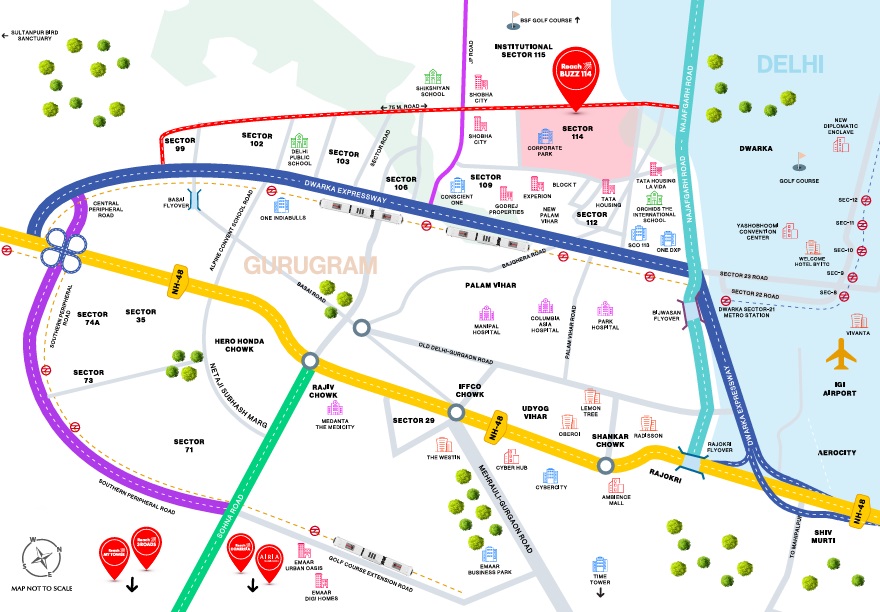 Reach-buzz-114-sector-114-gurgaon-location-map