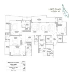 Hcbs Twin Horizon 4bhk Xl Floor Plan