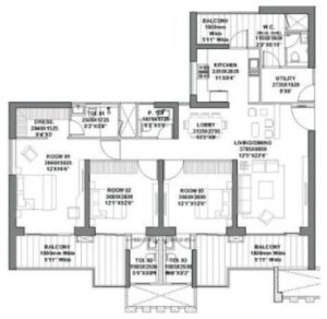 Godrej-vrikshya-sector-103-gurgaon-floor-plan-3-bhk