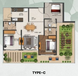 Jms-silver-living-sector-95-gurgaon-floor-plan-type-c
