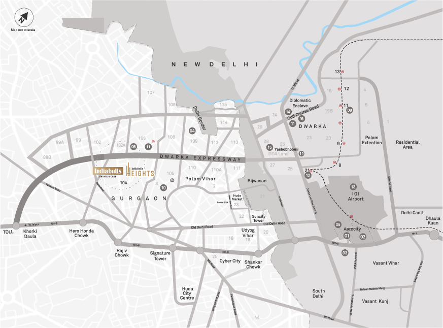 Indiabulls Heights Location Map