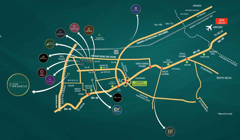 Jms-the-majestic-sector-9-manesar-gurgaon-location-map