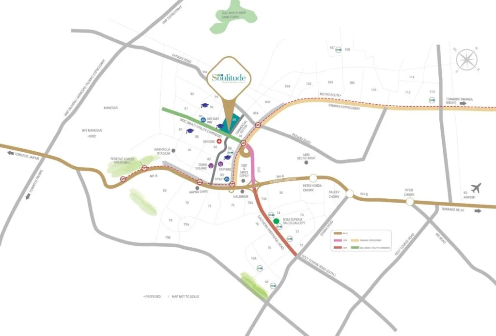 M3m-soulitude-sector-89-gurgaon-location-map