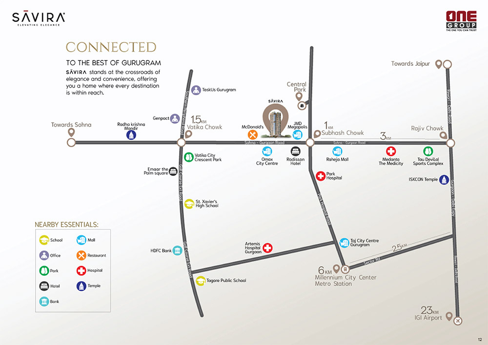 One-group-the-saavira-sector-48-gurgaon-location-map