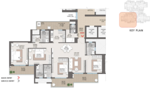Satya Levante Residences 4bhk Floor Plan