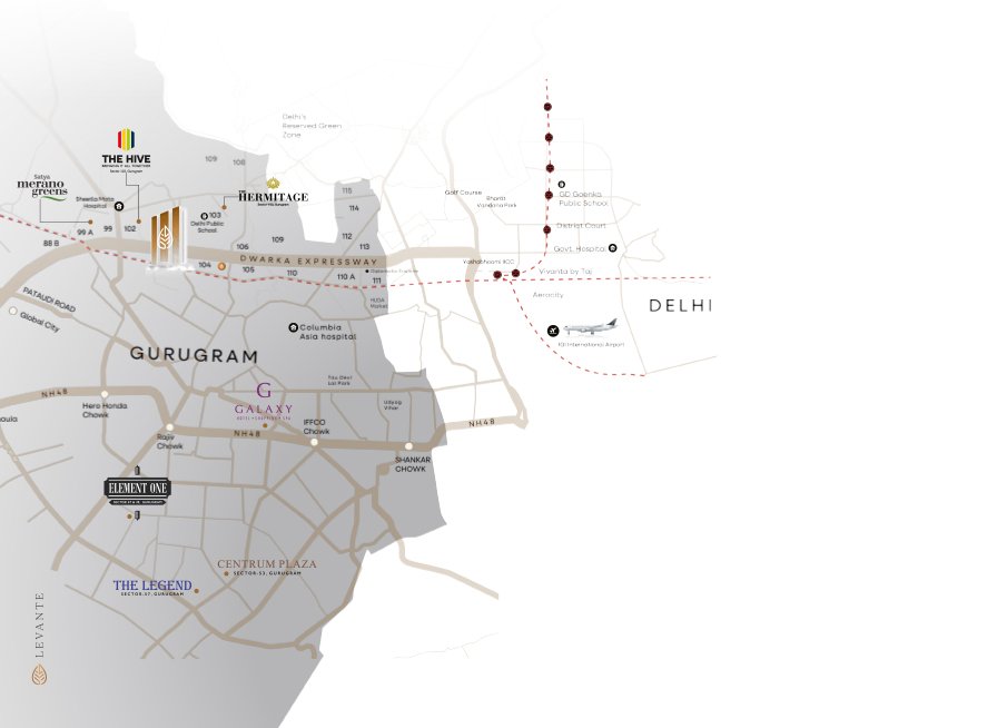 Satya Levante Residences Location Map