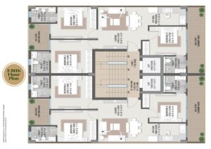 Vks Palm Floors 3bhk-floor-plan