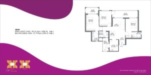 Birla Pravaah 3bhk Floor Plan