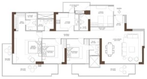 Conscient-elaira-residences-sector-80-gurgaon-floor-plan-3bhk-servent-room-type-e