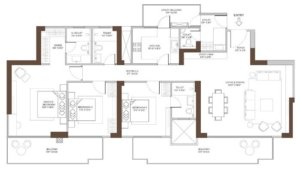 Conscient-elaira-residences-sector-80-gurgaon-floor-plan-3bhk-utility-type-d