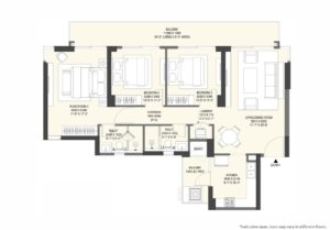 Emaar-serenity-hills-luxury-apartment-sector-86-gurgaon-floor-plan-3bhk-2t