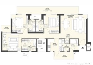 Emaar-serenity-hills-luxury-apartment-sector-86-gurgaon-floor-plan-3bhk-3t-u