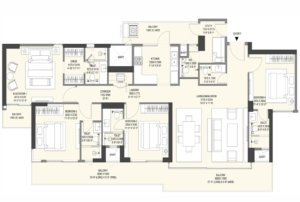Emaar-serenity-hills-luxury-apartment-sector-86-gurgaon-floor-plan-4bhk-4t-pdr-u