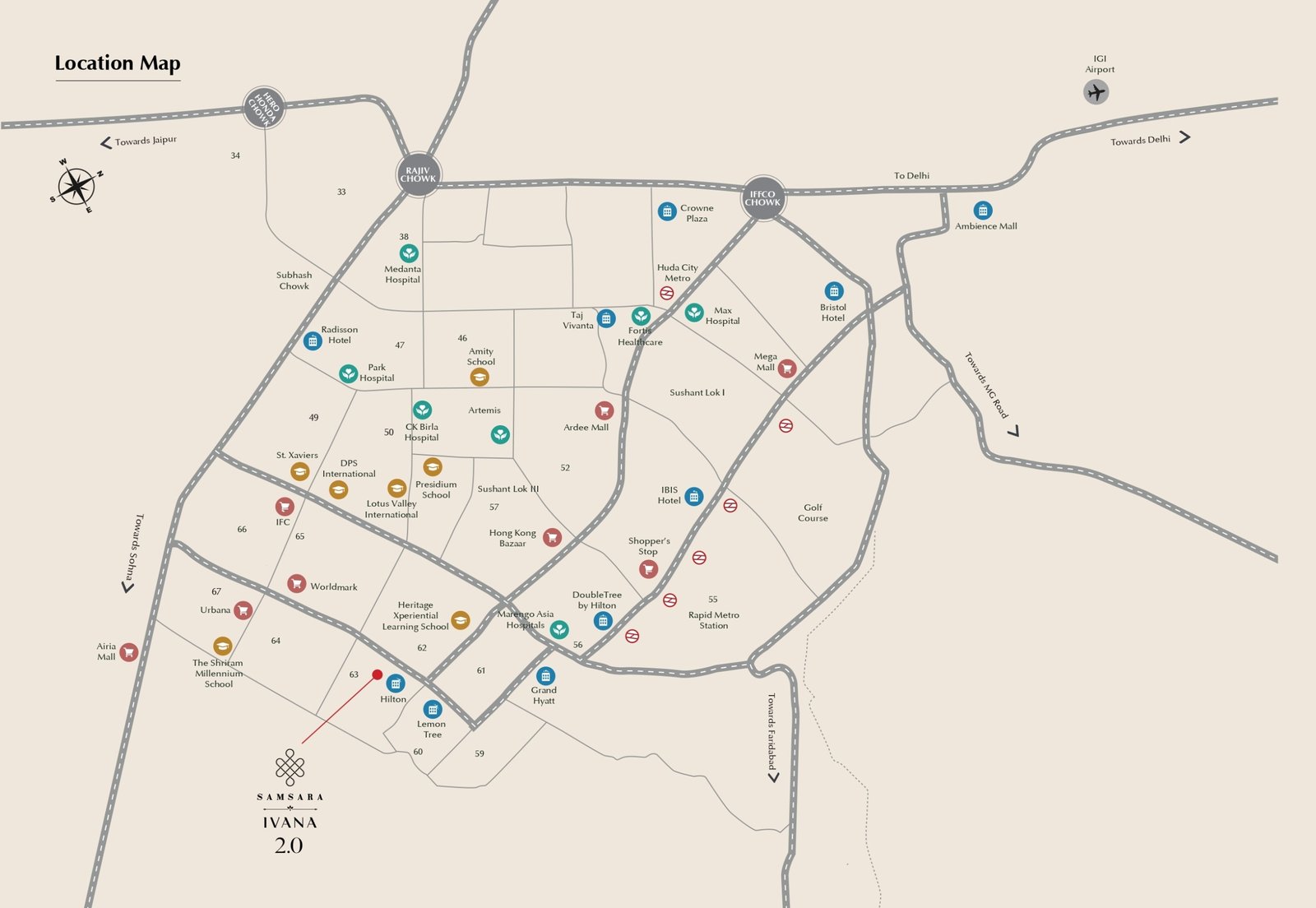 Adani Samsara Ivana 2.0 Location Map