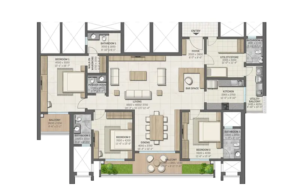 Suncity-monarch-residences-sector-78-gurgaon-floor-plan-4-bhk