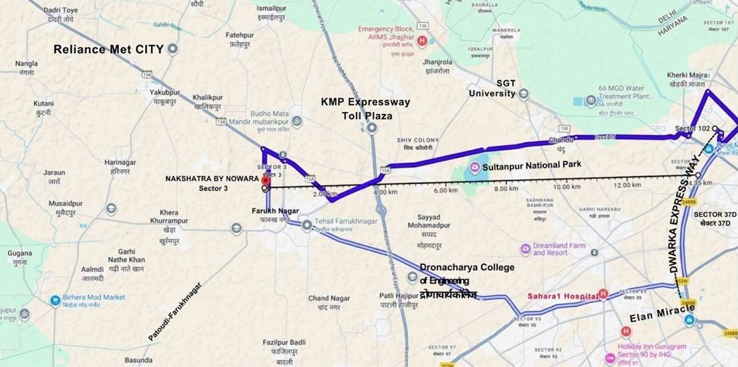 Nakshatra-arcade-retail-shops-sector-3-farukhnagar-location-map