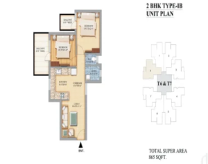 Pareena-micasa-sector-68-gurgaon-floor-plan-2-bhk-type-1-b