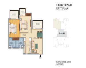 Pareena-micasa-sector-68-gurgaon-floor-plan-2-bhk-type-2