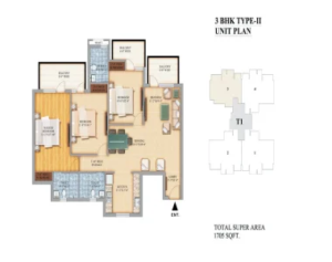 Pareena-micasa-sector-68-gurgaon-floor-plan-3-bhk-type-2