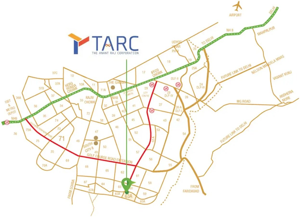 Trehan-iris-omara-sector-80-gurgaon-location-map