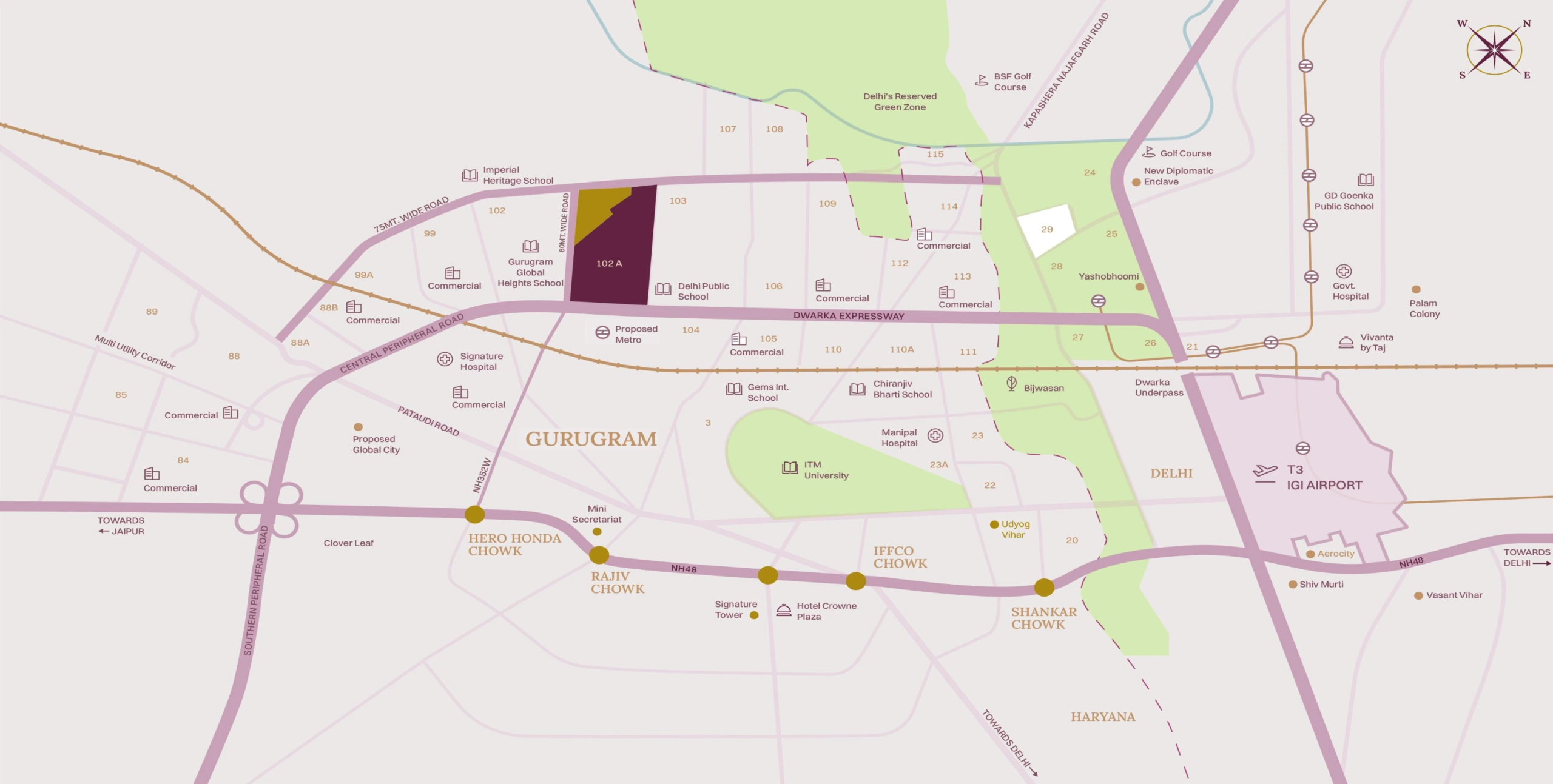 Adani The Marq Location Map