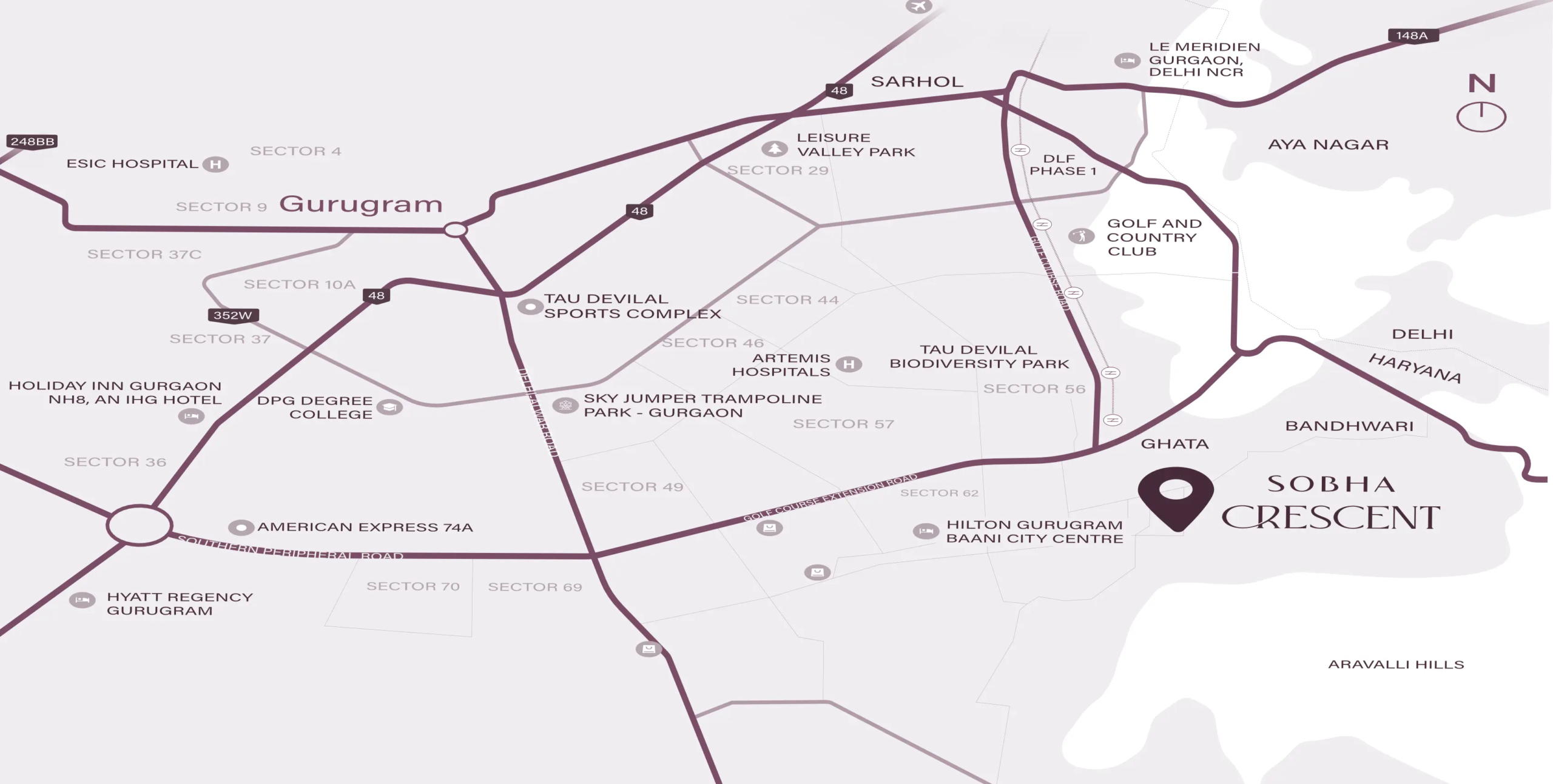 Sobha Crescent Location Map