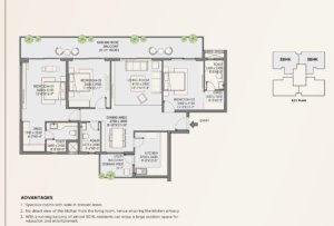 Eldeco Terra And Sol 3 Bhk Floor Plan