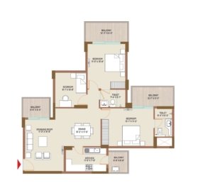 County-the-center-court-sector-88a-gurgaon-3-bhk-2-t-type-a
