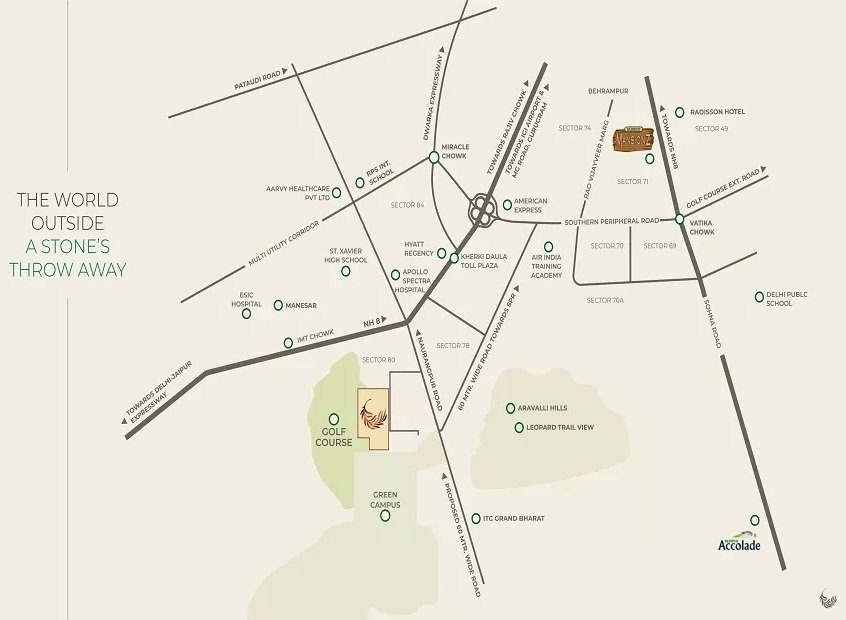 Eldeco-terra-sol-sector-80-gurgaon-location-map