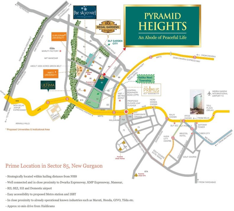 Pyramid-85-sector-85-gurgaon-location-map