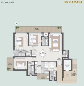 Ss-camasa-sector-90-gurgaon-floor-plan-4-bhk