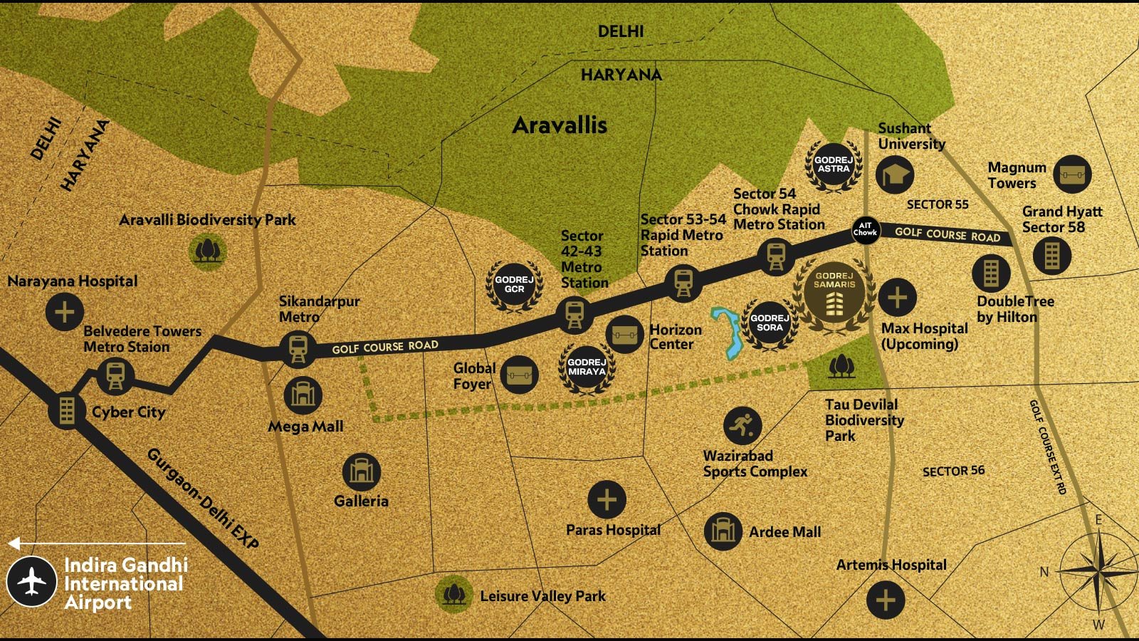 Godrej Samaris Location Map