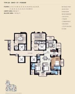 Ss One 3bhk Type 2b Floor Plan