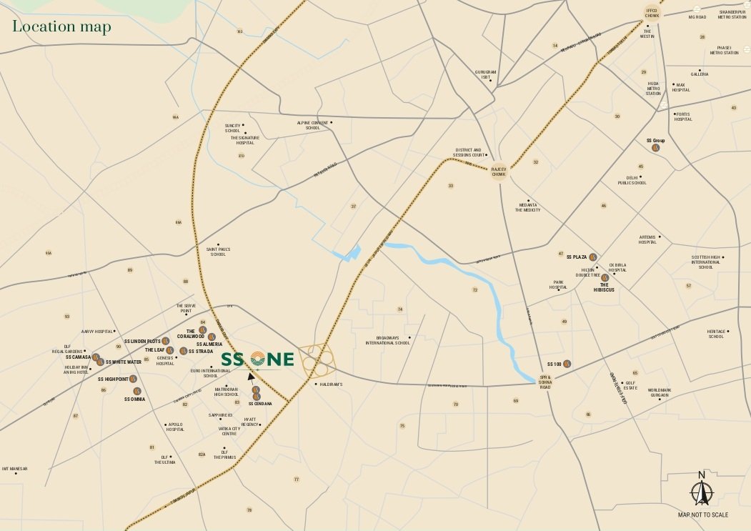 Ss One Location Map