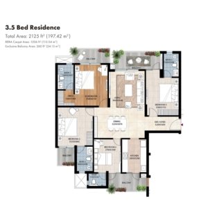 Ats Homekraft Grandstand 3.5 Bhk Floor Plan